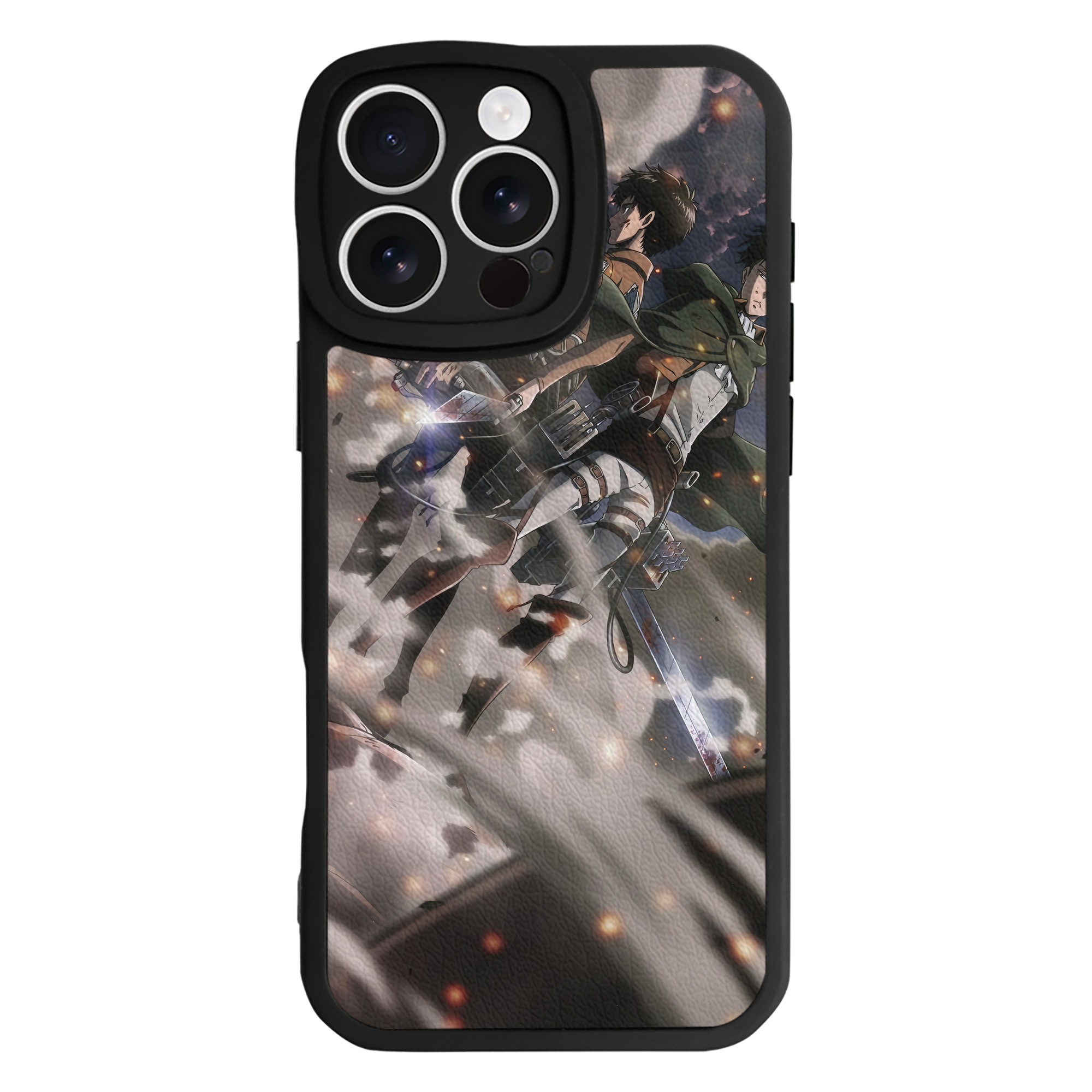 （画像用） 進撃の巨人 Attack on Titan 【iPhone 16シリーズ対応】シリコンスマホケース（レザー調） 材質：シリコン